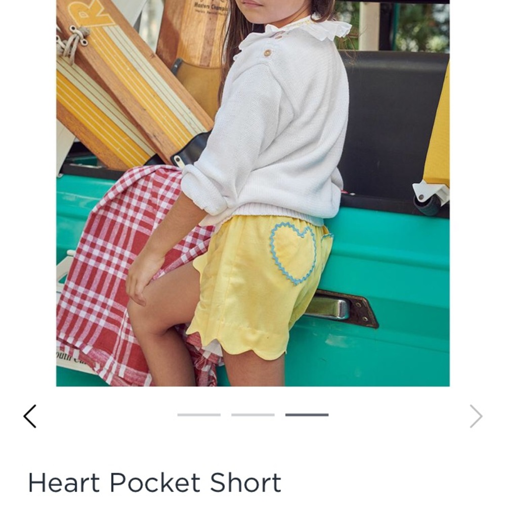 Bella Bliss Heart Pocket Shorts NWT